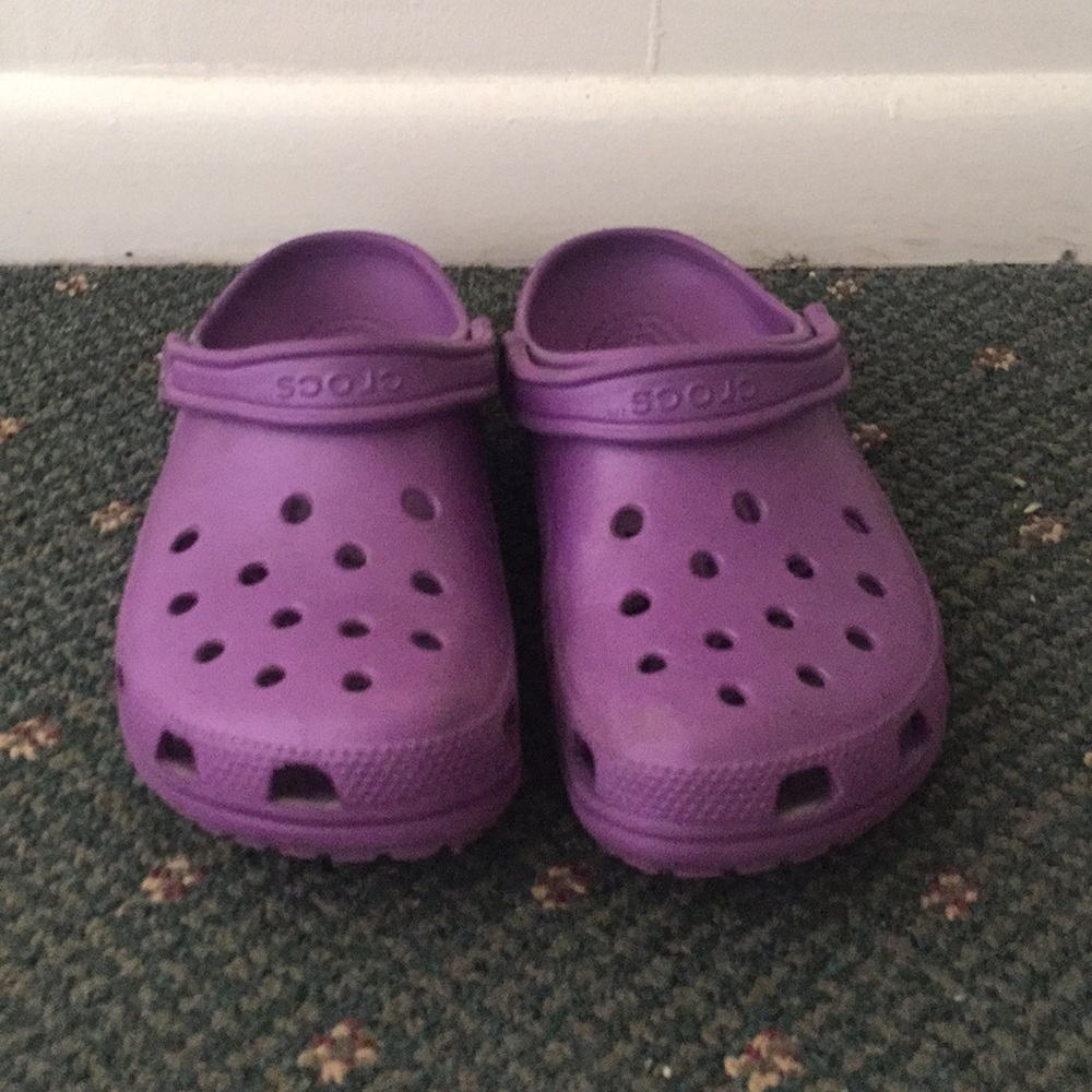 Purple crocs barely worn